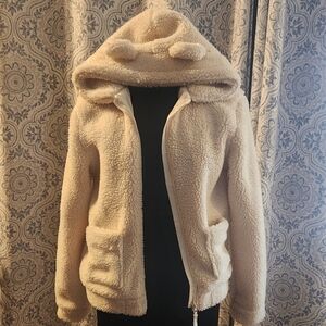 H&M Cream Teddy Jacket with Hood